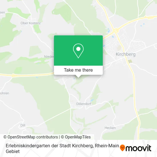 Карта Erlebniskindergarten der Stadt Kirchberg