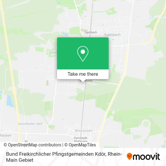Карта Bund Freikirchlicher Pfingstgemeinden Kdör