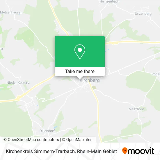 Карта Kirchenkreis Simmern-Trarbach