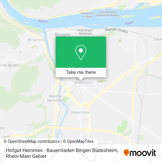 Карта Hofgut Hemmes - Bauernladen Bingen Büdesheim