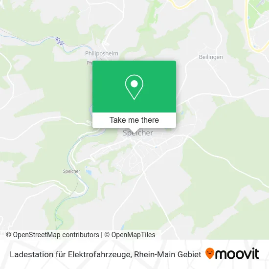 Карта Ladestation für Elektrofahrzeuge