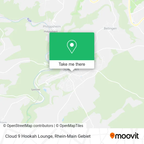 Карта Cloud 9 Hookah Lounge