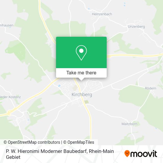 Карта P. W. Hieronimi Moderner Baubedarf