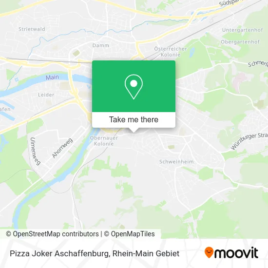 Карта Pizza Joker Aschaffenburg