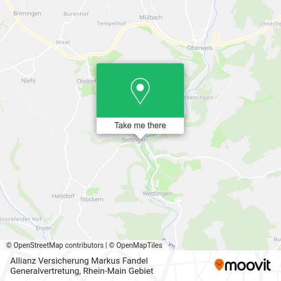 Карта Allianz Versicherung Markus Fandel Generalvertretung