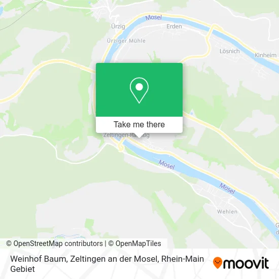 Карта Weinhof Baum, Zeltingen an der Mosel