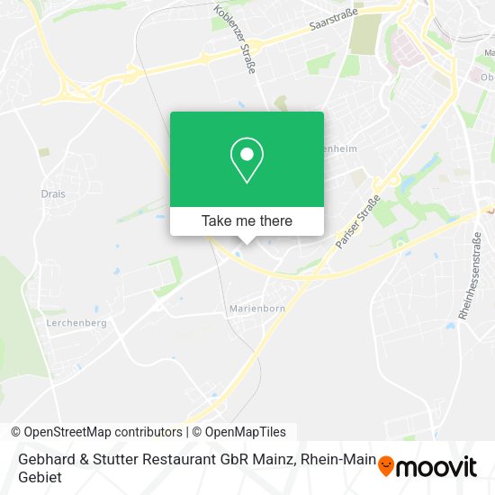 Карта Gebhard & Stutter Restaurant GbR Mainz