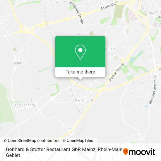Карта Gebhard & Stutter Restaurant GbR Mainz
