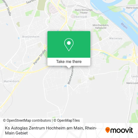 Карта Ks Autoglas Zentrum Hochheim am Main