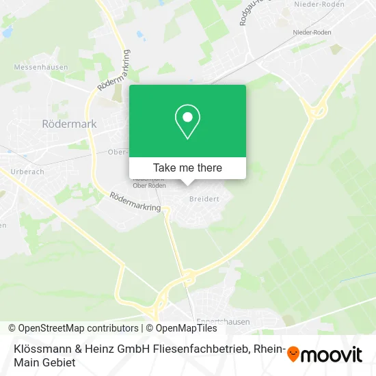 Карта Klössmann & Heinz GmbH Fliesenfachbetrieb