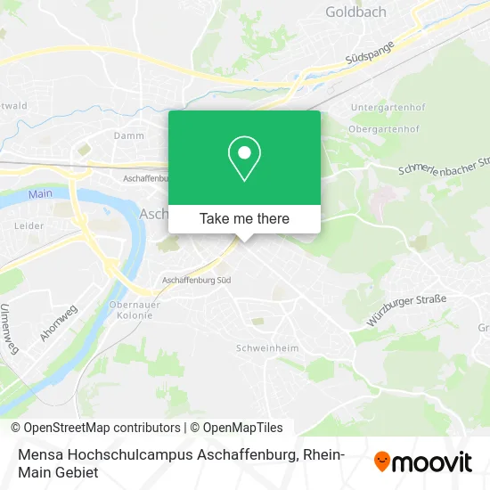 Карта Mensa Hochschulcampus Aschaffenburg