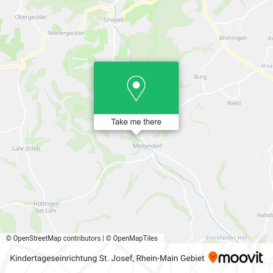Карта Kindertageseinrichtung St. Josef