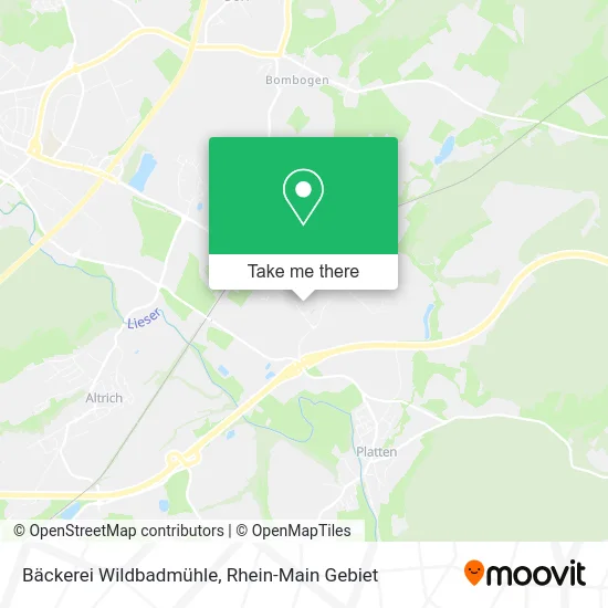 Карта Bäckerei Wildbadmühle