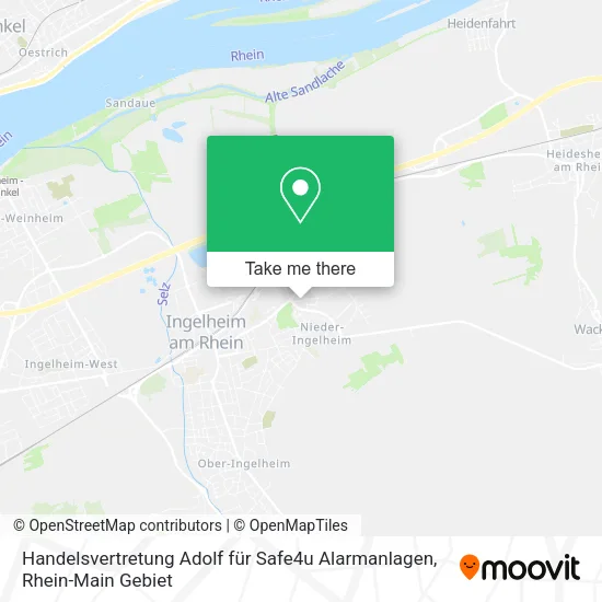 Карта Handelsvertretung Adolf für Safe4u Alarmanlagen