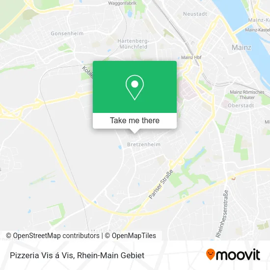 Карта Pizzeria Vis á Vis