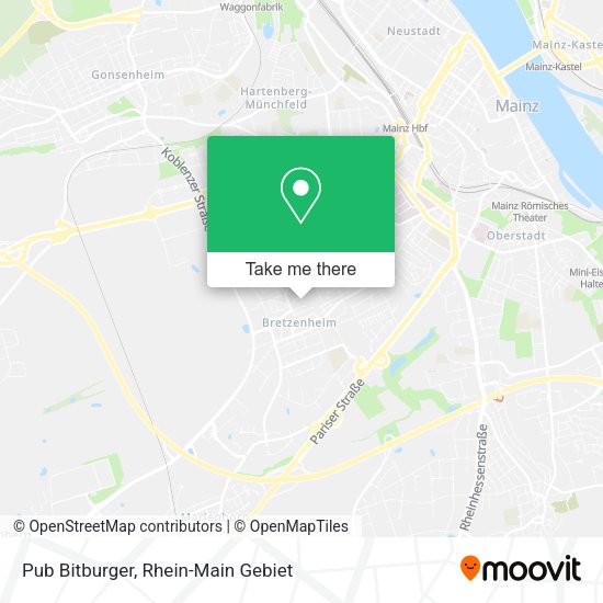 Карта Pub Bitburger