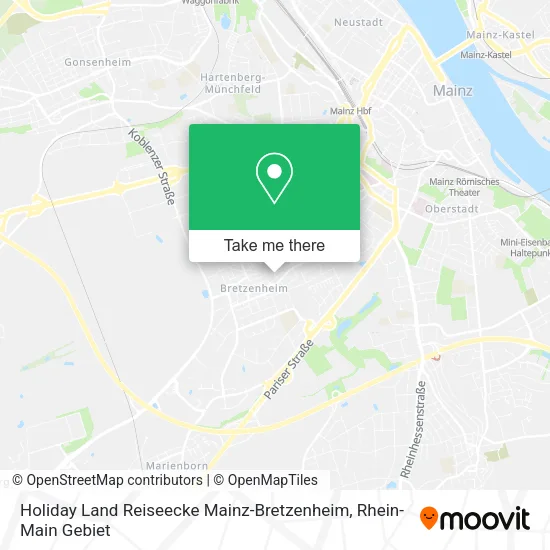 Карта Holiday Land Reiseecke Mainz-Bretzenheim
