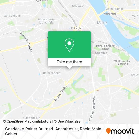 Карта Goedecke Rainer Dr. med. Anästhesist