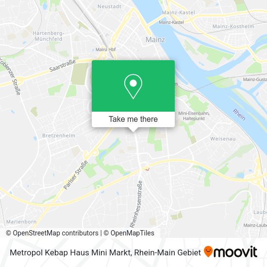 Карта Metropol Kebap Haus Mini Markt