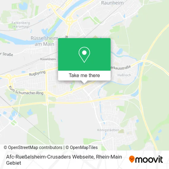 Карта Afc-Rueßelsheim-Crusaders Webseite