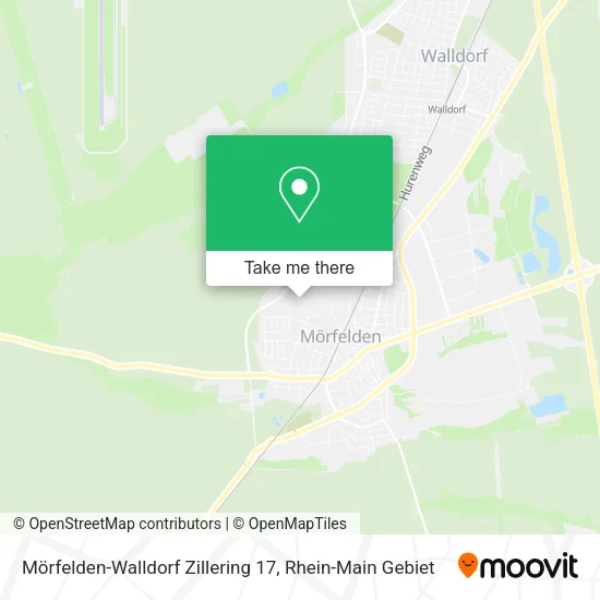 Карта Mörfelden-Walldorf Zillering 17