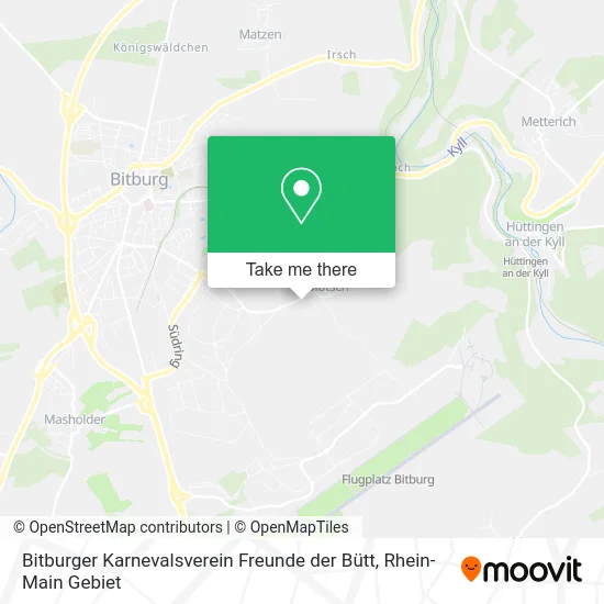 Карта Bitburger Karnevalsverein Freunde der Bütt