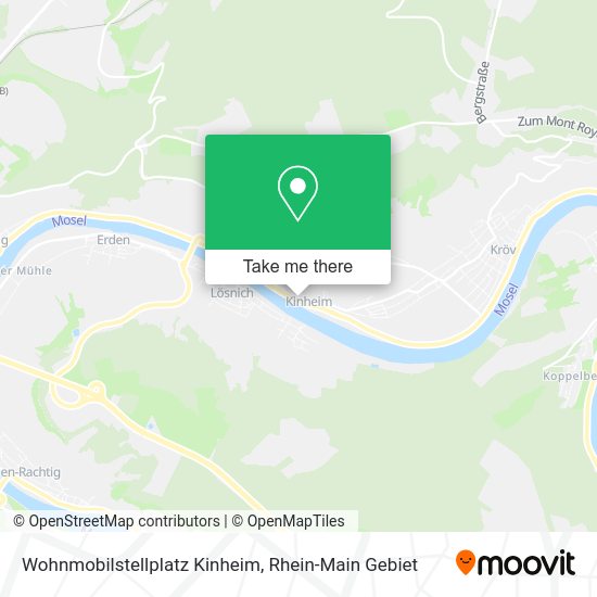 Карта Wohnmobilstellplatz Kinheim