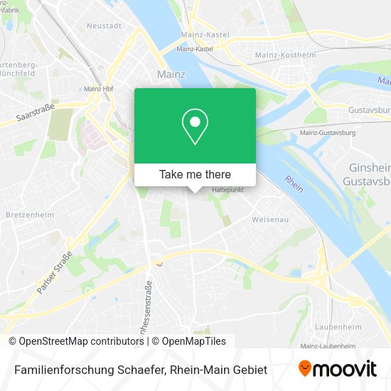 Карта Familienforschung Schaefer