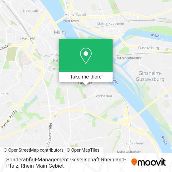 Карта Sonderabfall-Management Gesellschaft Rheinland-Pfalz