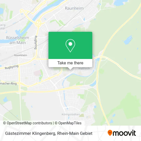 Карта Gästezimmer Klingenberg