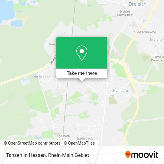 Карта Tanzen in Hessen
