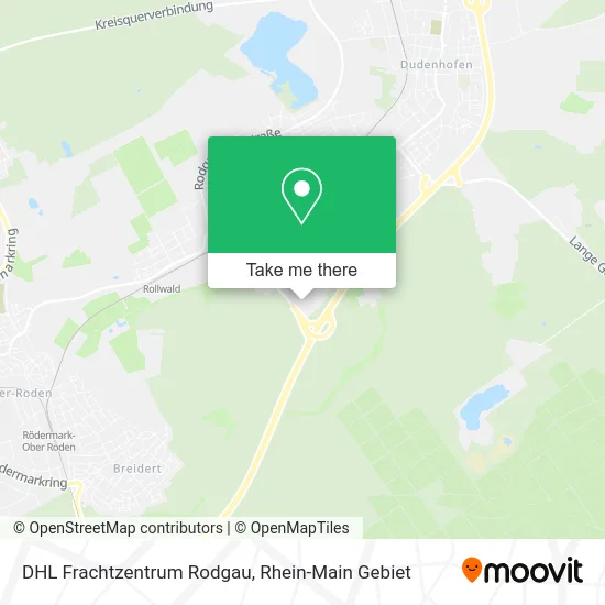 Карта DHL Frachtzentrum Rodgau