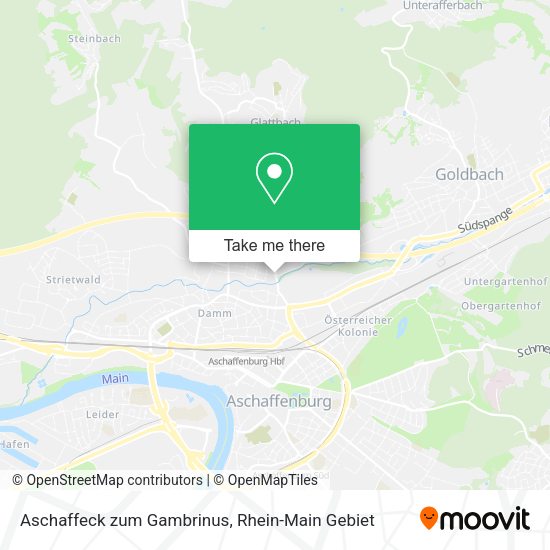 Карта Aschaffeck zum Gambrinus