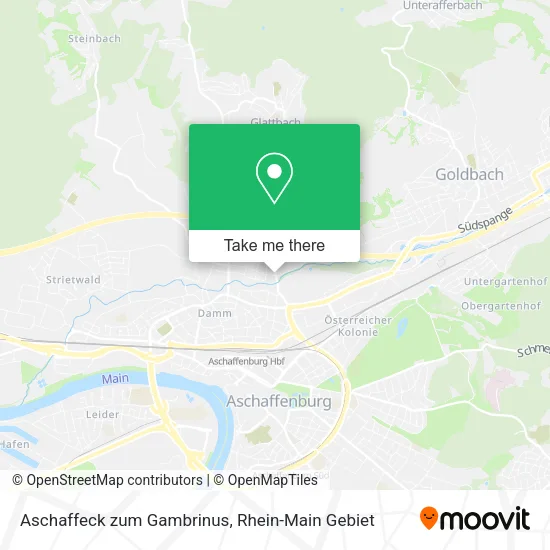 Карта Aschaffeck zum Gambrinus