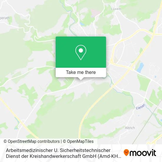 Карта Arbeitsmedizinischer U. Sicherheitstechnischer Dienst der Kreishandwerkerschaft GmbH (Amd-KH GmbH)