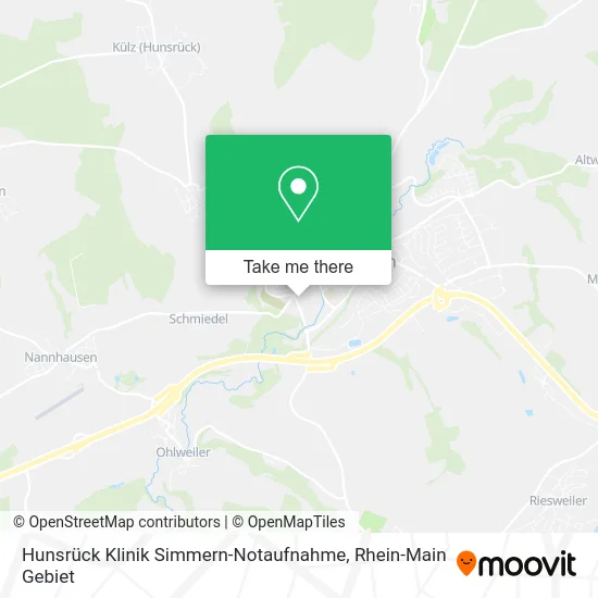Карта Hunsrück Klinik Simmern-Notaufnahme
