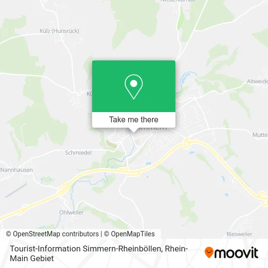 Карта Tourist-Information Simmern-Rheinböllen