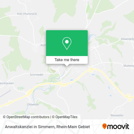 Карта Anwaltskanzlei in Simmern