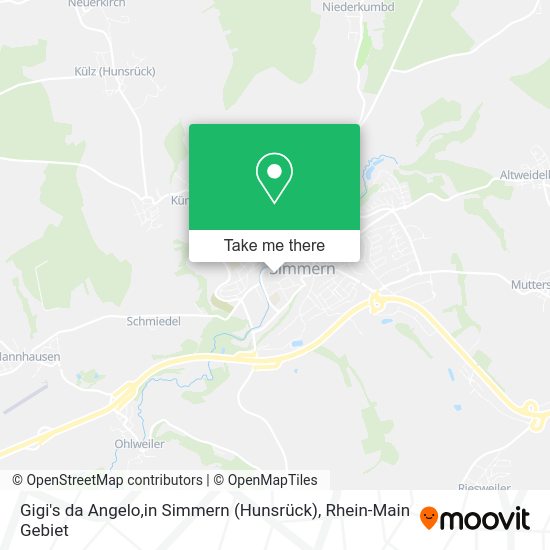 Карта Gigi's da Angelo,in Simmern (Hunsrück)