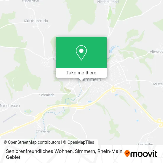 Карта Seniorenfreundliches Wohnen, Simmern