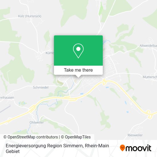 Карта Energieversorgung Region Simmern