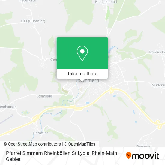 Карта Pfarrei Simmern Rheinböllen St Lydia