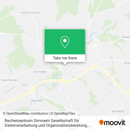 Карта Rechenzentrum Simmern Gesellschaft für Datenverarbeitung und Organisationsberatung