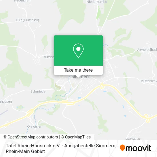 Карта Tafel Rhein-Hunsrück e.V. - Ausgabestelle Simmern
