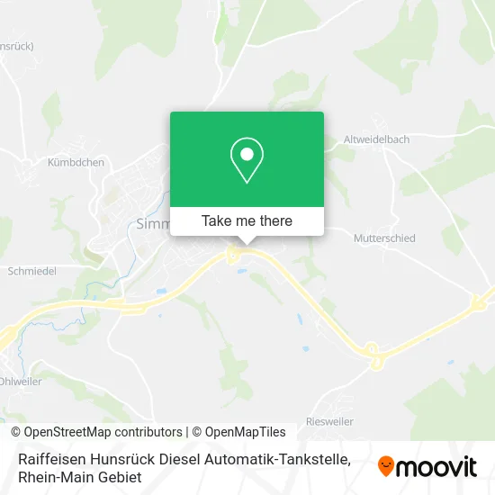 Карта Raiffeisen Hunsrück Diesel Automatik-Tankstelle