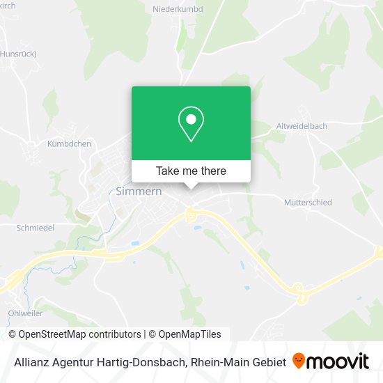 Карта Allianz Agentur Hartig-Donsbach
