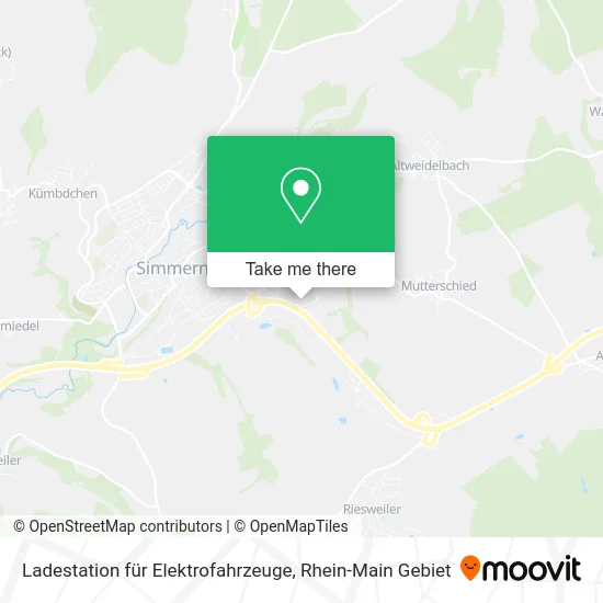 Карта Ladestation für Elektrofahrzeuge