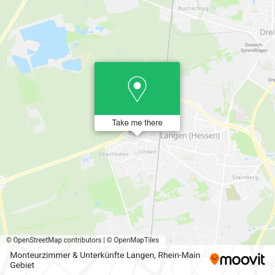 Карта Monteurzimmer & Unterkünfte Langen