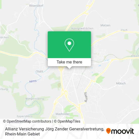 Карта Allianz Versicherung Jörg Zender Generalvertretung