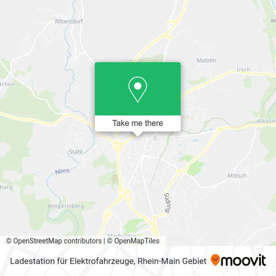 Карта Ladestation für Elektrofahrzeuge